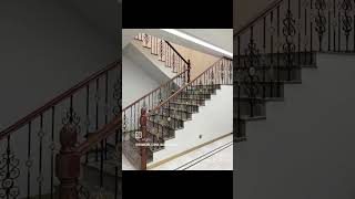 Handcrafted wrought iron stair railinginterior balustradewwwcustomironworkcom [upl. by Emmerie]