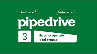 Pipedrive update lead status [upl. by Kirschner]