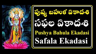 Safala Ekadasi  సఫల ఏకాదశి  Pushya Bahula Ekadasi  పుష్య బహుళ ఏకాదశి  14th Ekadasi [upl. by Soble501]