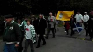 McAuliffe clan parade in Ireland [upl. by Wesa297]