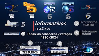 Informativos Telecinco  Todas las cabeceras 19902024 ACTUALIZADO [upl. by Nirehs]