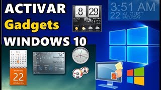 Como ACTIVAR Los GADGETS EN WINDOWS 10 ▶▶PERSONALIZA TU ESCRITORIO [upl. by Desta]