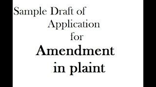 Application for amendment in plaint  Legal Drafts  Legal Drafting  Legal Templates [upl. by Shannan]