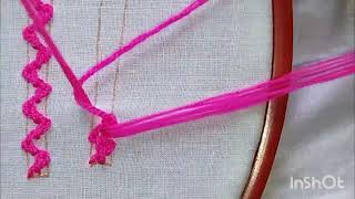 New chain stitch design double chain stitch  মাছ কাটা সেলাই [upl. by Ellimaj432]