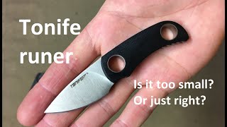 Tonife runer neck EDC knife 8cr14mov steel G10 kydex multisheath [upl. by Yecal614]