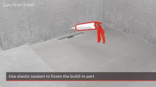 Linear shower drain installation – Easy Drain Rline English [upl. by Attelrahs]