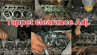 How to Tappet adjustment Six cylinder engine full detailsengine car hardwork repair head [upl. by Ellasal]