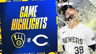 Reds vs Brewers Game Highlights 81024  MLB Highlights [upl. by Ettenwahs]