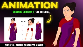 Cls 10  Drawing Cartoon 2 Full Tutorial 2024 🔥 2d Cartoon Animation Full Course [upl. by Enilorak107]