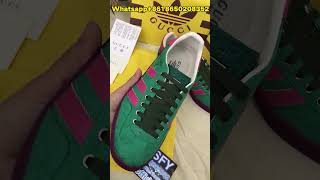 worth having adidas x Gucci Gazelle Green GG Monogram Sneakers shoes sneaker adidas GUCCI [upl. by Sllew]