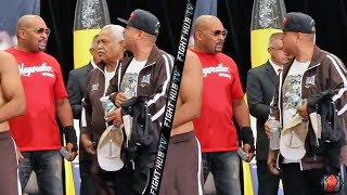 ROBERT GARCIA YELLS AT LEONARD ELLERBE AT WEIGH IN OVER SAYING HES A CHEATER [upl. by Carri366]