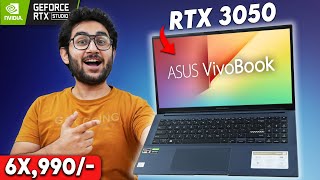 Asus Vivobook Pro 15  Thin RTX 3050 Laptop Under Rs70000 [upl. by Nuahs]