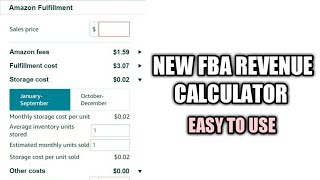 Amazon FBA Profit Calculator  How To Use Amazons New FBA Revenue Calculator [upl. by Eiliab]