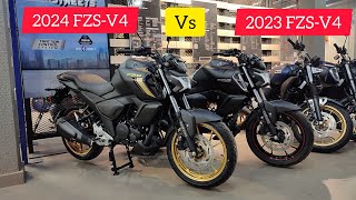 2024 Yamaha Fzs V4 New Matte color Vs Old matte 3 New Changes On Road Price All Difference [upl. by Letisha222]