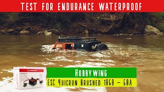 HOBBYWING 1060 BRUSHED ESC Test waterproof [upl. by Evin]