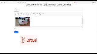 Laravel 9 How To Upload Image Using Ckeditor [upl. by Nyral]