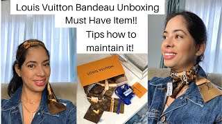 LOUIS VUITTON MONOGRAM CONFIDENTIAL BANDEAU UNBOXINGMust have Item and how to keep it like newCari [upl. by Xineohp57]