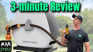 Giraffe Tools Retractable Hose Reel  Ground Mounted  3 MINUTE REVIEW [upl. by Avis]