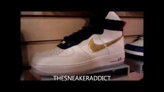 Nike USA Air Force 1 High Olympic AF1 Sneaker Review [upl. by Suzzy576]