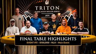 FINAL TABLE Extended Highlights  Event 11 100k NLH MAIN EVENT  Triton Poker Series Jeju 2024 [upl. by Romain790]