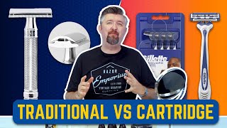 Battle of the Blades Cartridge vs Double Edge Safety Razor Comparison [upl. by Lettie]