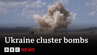 US sends cluster bombs to Ukraine  BBC News [upl. by Aidam]