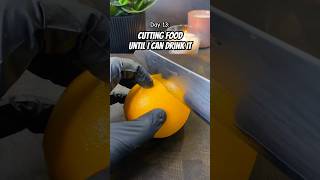 Day 13 Cutting food until it‘s paste🍊 foodcutting choppingboard asmr brainrot fruitcutting [upl. by Jannery]