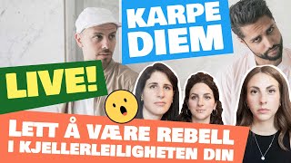 FRIENDS REACT TO NORWEGIAN MUSIC  karpe Diem Lett å være rebell i kjellerleiligheten din LIVE SUBS [upl. by Hiett]