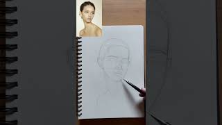 Accurate proportions drawing proportion fanart facedrawing tutorial رسم بورتريه [upl. by Wahlstrom]