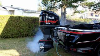 Yamaha HPDI burning off fogging oil [upl. by Chill]