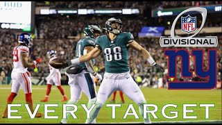 Dallas Goedert All Targets vs New York Giants I Divisional Round I 5 receptions 58 yards TD [upl. by Neiviv434]