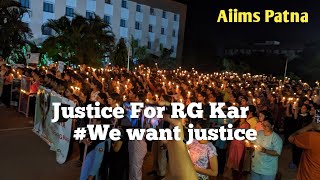 Aiims Patna solidarity with RG Kar medical College  Kolkata Murder case [upl. by Lednik]