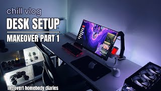 Gaming Vlog 🎮  Part 1 Desk Setup Makeover [upl. by Einon]