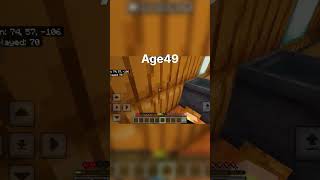 Minecraft secretbase 🤔at different ages minecraft minecraftseeds gaming minecraftbuilding [upl. by Initsed997]