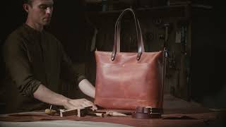 Leather shopper bag by Kruk Garage with Backpack option [upl. by Otreblide132]