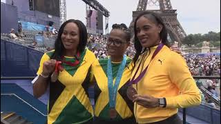 3 Jamaican Athletes Received Their Longoverdue Medals At the Paris Olympics Reallocation Ceremony [upl. by Manlove]