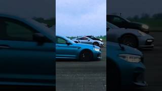 BMW M5 1000hp vs Audi RS3 800hp vs Porsche 911 Turbo S dragrace youtubeshorts credit Carwow bmw [upl. by Ybloc]