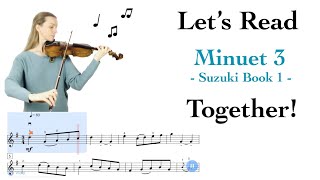 Minuet 3 with Synchronized Sheet Music  slowly [upl. by Neenaj870]