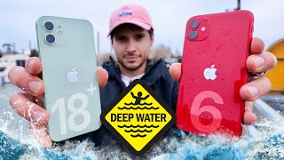 iPhone 12 vs 11 DEEP Water Test 18 FT Rating Legit [upl. by Manya194]