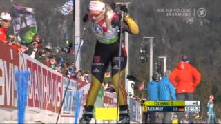 Biathlon WM Frauenstaffel holt Gold [upl. by Neggem]