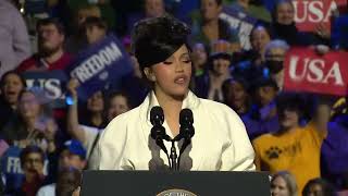 Cardi B Speech at Kamala Harris Rally [upl. by Iruahs]