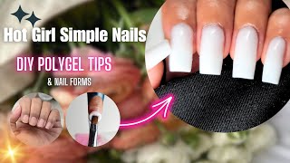 Perfect Nails on Your First Try 💅 Without Drill  Polygel LongLasting Nails with Nail Forms [upl. by Gerik955]