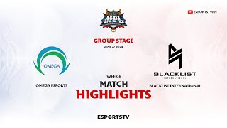 Omega Esports vs Blacklist International HIGHLIGHTS MPL PH S13  BLCK vs OMG ESPORTSTV [upl. by Oremar]