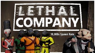 Playing Lethal Company With 10 Thousand Times Spawn Rate It Did Not End Well [upl. by Aleyam]