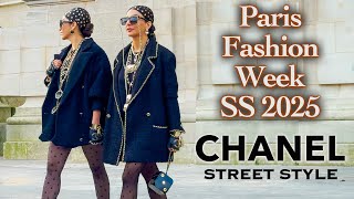 CHANEL 🇫🇷 Street Style Paris Fashion Week 20242025 Best Outfits and Most Stylish Fashionistas [upl. by Alake621]