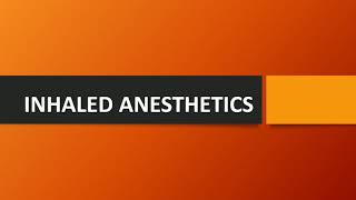 Inhaled Anesthetics  Quiz [upl. by Maguire989]