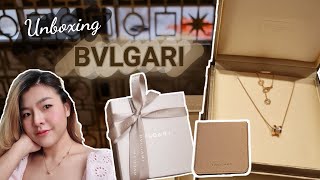 Unboxing quot BVLGARI Necklace quot  BZero1 Mini Pink Gold [upl. by Tebzil]