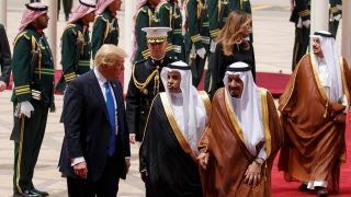 President Trump formally greeted in Saudi Arabia [upl. by Tnomal755]