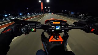 KTM 690 SMC R 2021  Wheelies  POV Raw Sound [upl. by Aesoh]