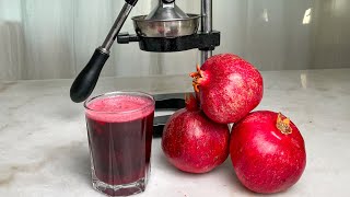 Fresh squeezed Pomegranate juice with a Hand Press [upl. by Asabi231]